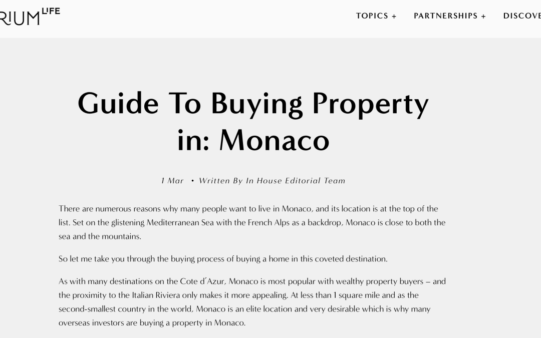 Imperium – Guide to buying property in Monaco